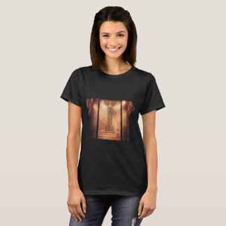 Black T-shirt with Empire State Building Design