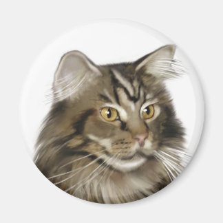 Black Tabby Maine Coon Cat Magnet