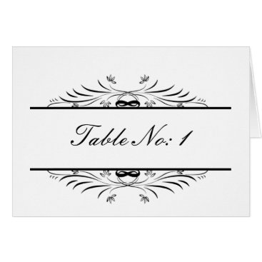 black   table seating card
