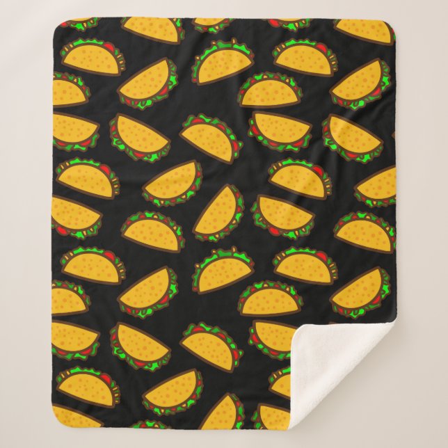 black tacos mexican food cinco de mayo sherpa blanket (Front)