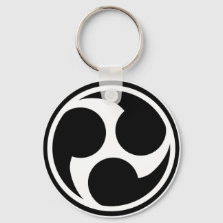 Black Taiko Mitsudomoe Keychain