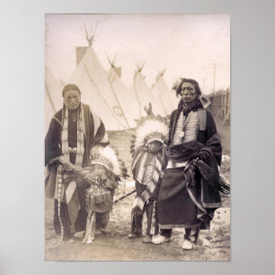 Black Tail Deer, Sioux Chief, 1904, Vintage Poster