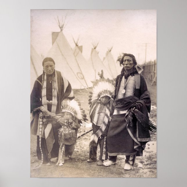 Black Tail Deer, Sioux Chief, 1904, Vintage Poster (Front)