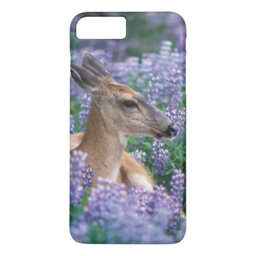 Black_tailed deer doe resting in siky lupine iPhone 8 plus7 plus case