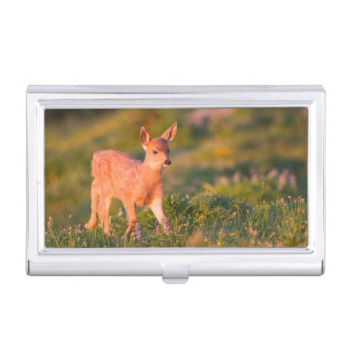 Black_tailed Deer fawn Business Card Holder