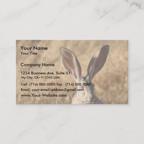 Black-tailed Jackrabbit Business Card Template