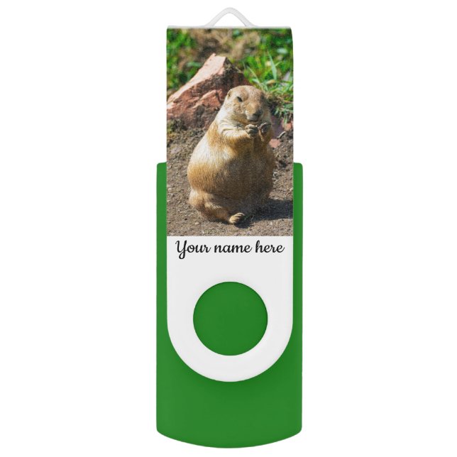 Black-Tailed Prairie Dog Flash Drive (Back (Vertical))
