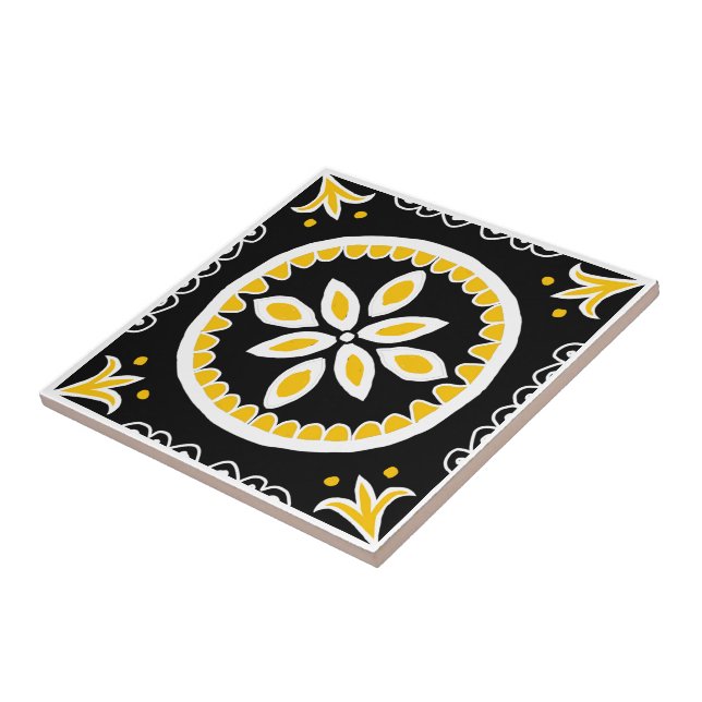 Black Talavera Tile (Side)