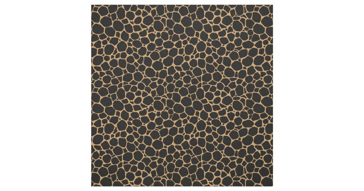 Black Tan Animal Print Fabric | Zazzle