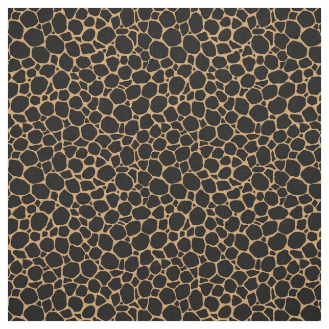 Black Tan Animal Print Fabric (Swatch)