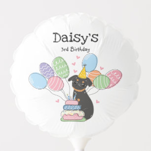 Black Tan Brussels Griffon Birthday Party Balloon