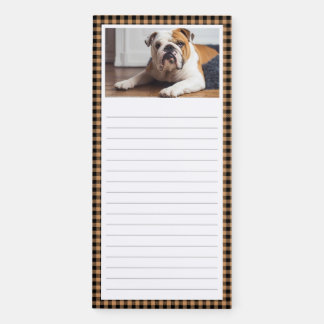 Black Tan Buffalo Check Your Photo Lined Magnetic Notepad