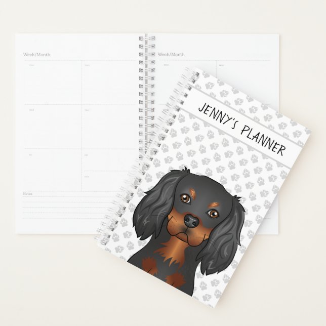 Black & Tan Cavalier King Charles Dog & Title Planner (Display)