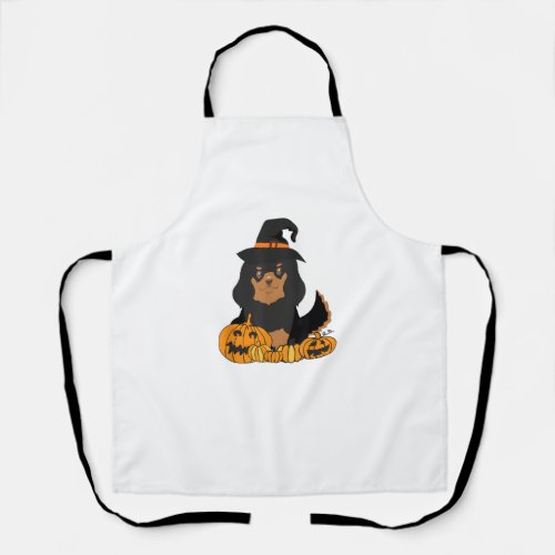 Black Tan Cavalier King Charles Spaniel Dog Hallow Apron