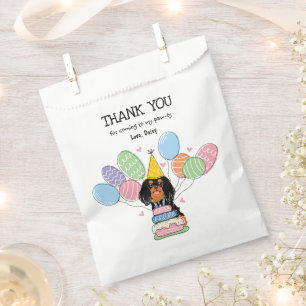 Black Tan Cavalier King Charles Spaniel Favor Bag