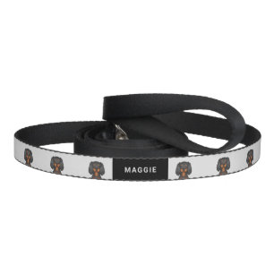 Black & Tan Cavalier King Charles Spaniel & Name Pet Leash