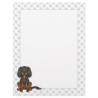 Black &amp; Tan Cavalier King Charles Spaniel Sitting Letterhead