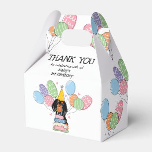 Black Tan Cavalier King Charles Spaniel Thank You Favor Boxes