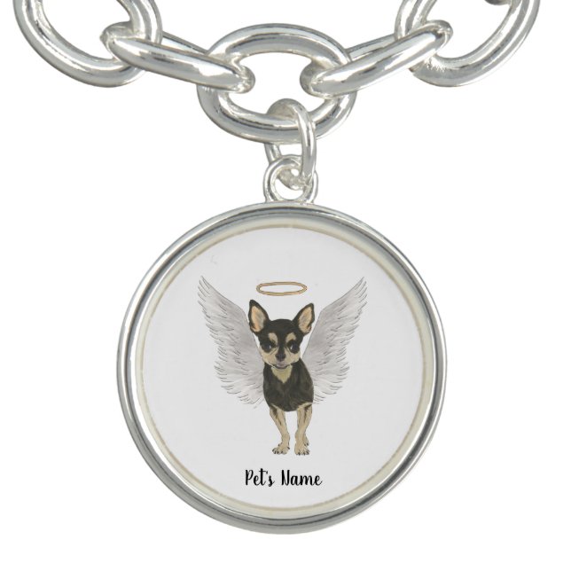 Black & Tan Chihuahua Sympathy Memorial Bracelet (Design)