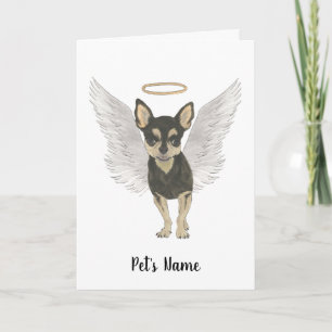 Black & Tan Chihuahua Sympathy Memorial Card