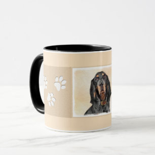 Black & Tan Coonhound Painting - Original Dog Art Mug