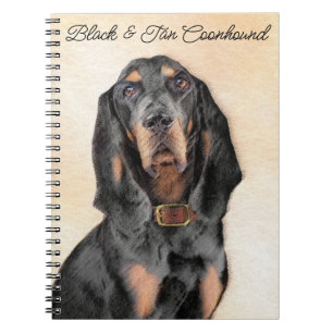 Black & Tan Coonhound Painting - Original Dog Art Notebook