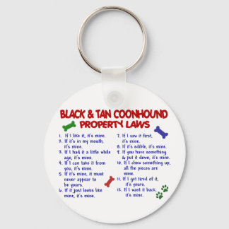 BLACK & TAN COONHOUND Property Laws 2 Keychain