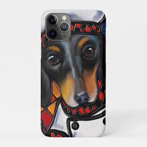 Black Tan Dachshund  iPhone 11 Pro Case