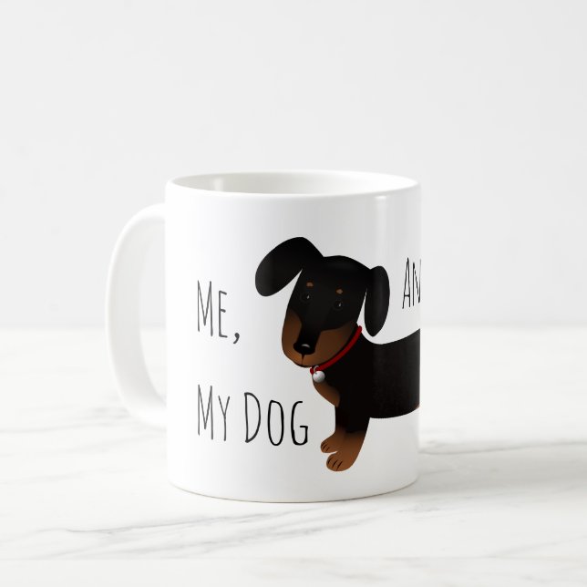 Black & Tan Dachshund Dog Lover's Mug (Front Left)