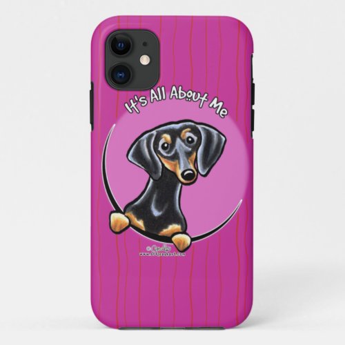 Black Tan Dachshund IAAM iPhone 11 Case