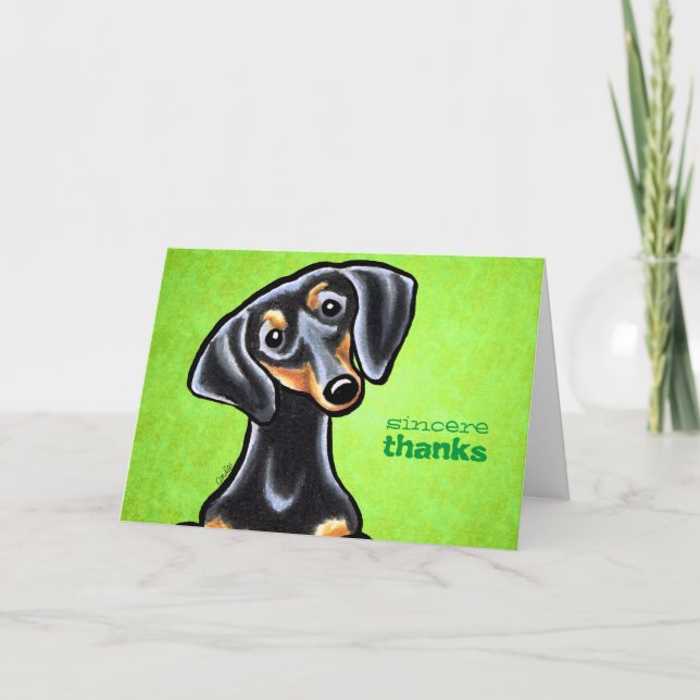 Black/Tan Dachshund Thank You Custom (Front)