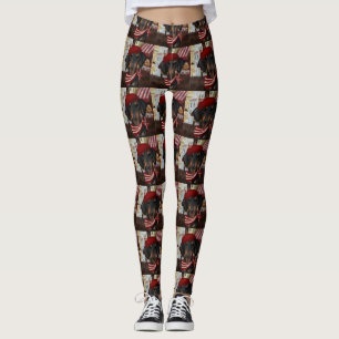 Black & Tan Doxie Leggings