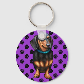Black & Tan Doxy Keychain