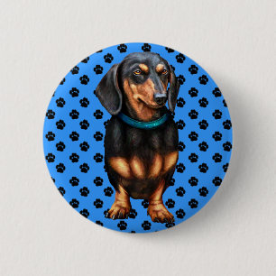 Black & Tan Doxy Pinback Button