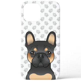 Black &amp; Tan French Bulldog / Frenchie Cartoon Dog iPhone 12 Pro Max Case