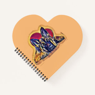 Black Tan German Shepherd Puppy Notebook