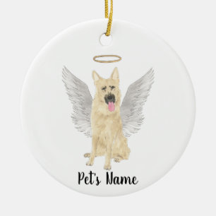 Black & Tan German Shepherd Sympathy Memorial Ceramic Ornament