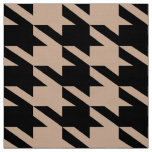 Black &amp; Tan Houndstooth Seamless Pattern Fabric
