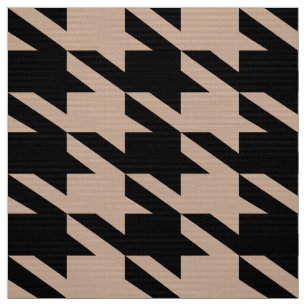 Black & Tan Houndstooth Seamless Pattern Fabric