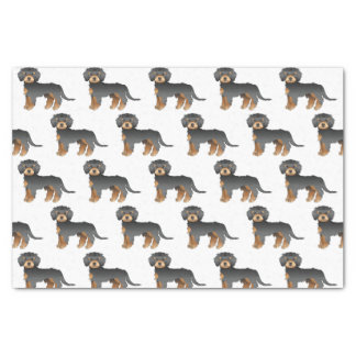 Black &amp; Tan Mini Goldendoodle Cartoon Dog Pattern Tissue Paper