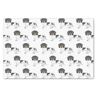 Black &amp; Tan Pied Short Hair Dachshund Dog Pattern Tissue Paper