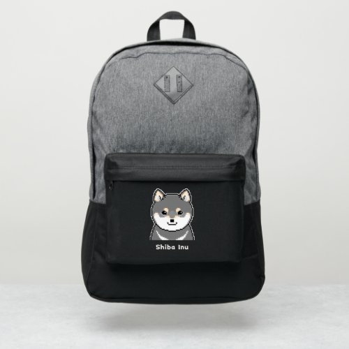 Black  Tan Shiba Inu Pixel Art Port Authority Backpack