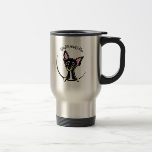 Black Tan Smooth Chihuahua IAAM Travel Mug