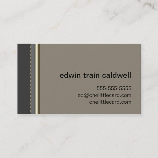 Customizable Black &amp; Tan Stripes Card Business Card