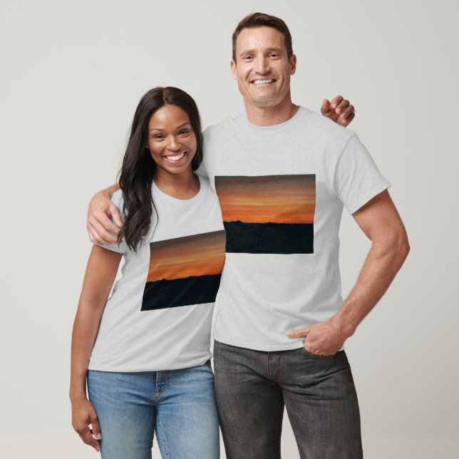 Black Tank Top with Sunset Scene (Unisex)