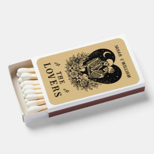 Black tarot Goth Lovers wedding Matchboxes