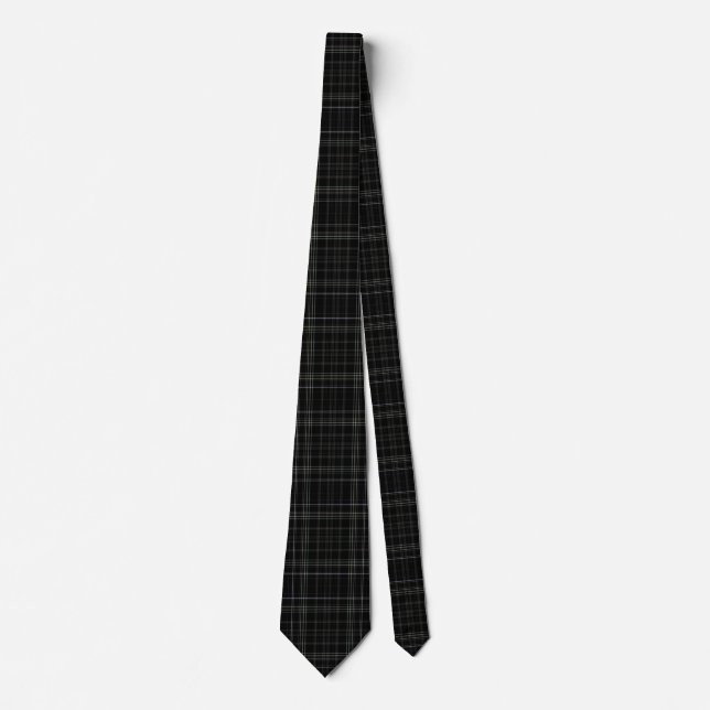 Black Tartan Neck Tie (Front)