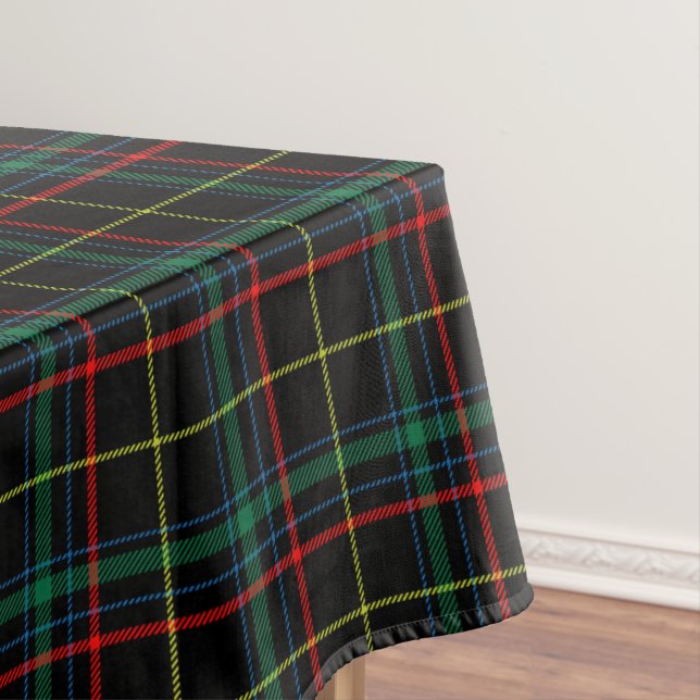 Black Tartan Plaid  Tablecloth (In Situ)
