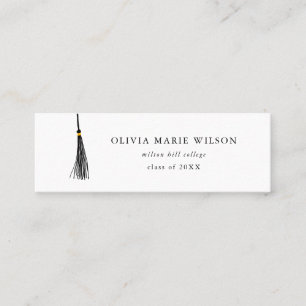 Black Tassel Graduation Name Card