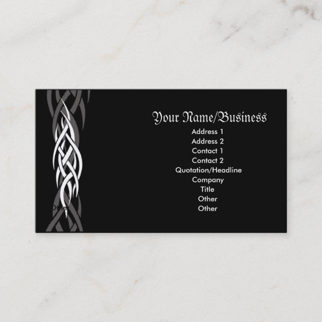 Black Tattoo Business card (Front)